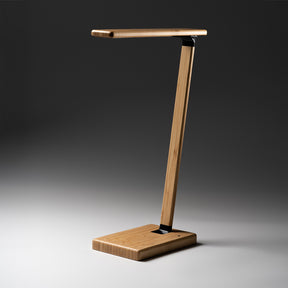 Foldable bamboo table lamp with wireless charger - Mitza - Your pit stop 